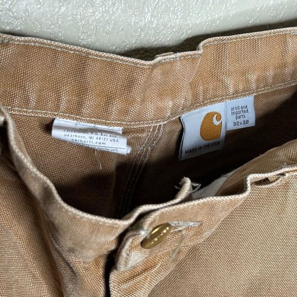 Carhartt Double Knee Duck Pants Size 32x30 Made in USA Loose Original Fit - Picture 8 of 9